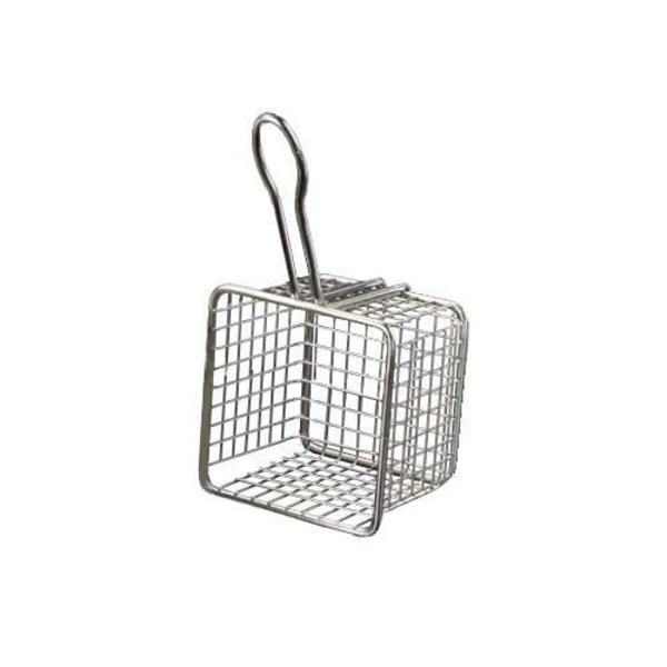 American Metalcraft Mini 4 in x 4 in Stainless Steel Fry Basket FRYS443